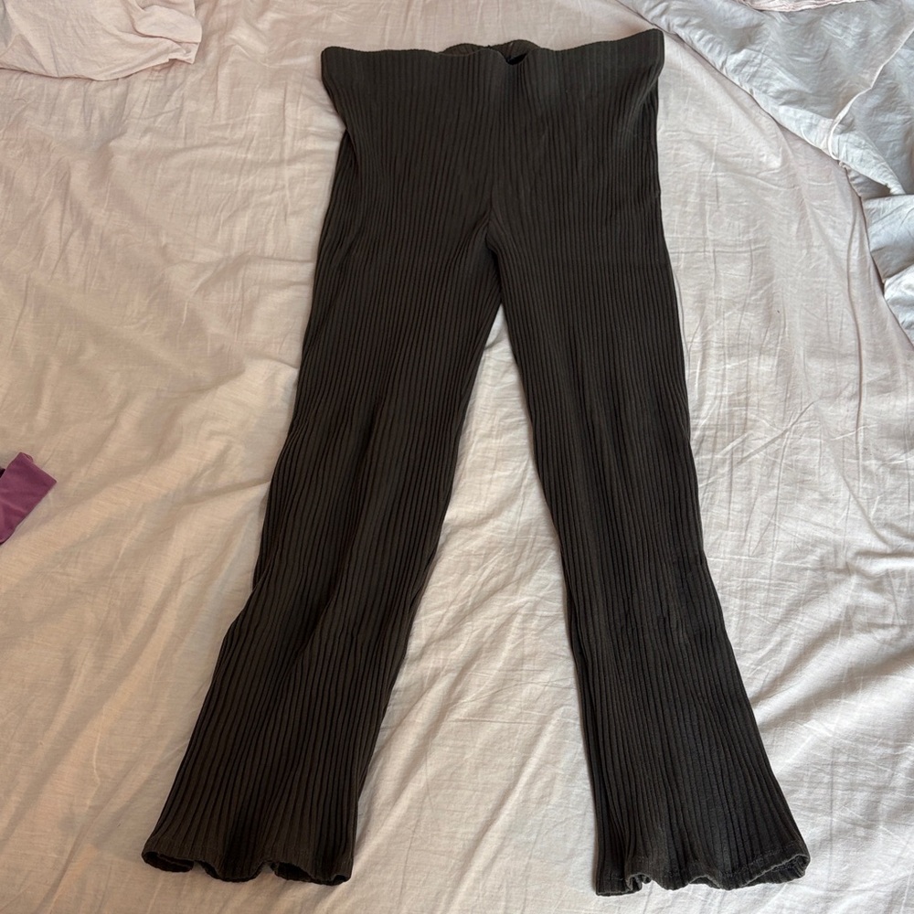 Eileen Fisher Brown Ribbed Pants